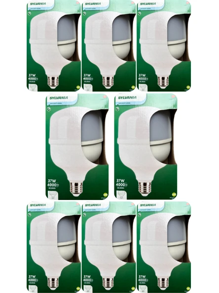 (8 Adet) Sylvania 37W 6500K (Beyaz Işık) E27 Duylu (Kalın Duy) Torch Led Ampul