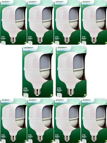 (10 Adet) Sylvania 37W 6500K (Beyaz Işık) E27 Duylu (Kalın Duy) Torch Led Ampul