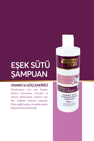Saçlara Parlaklık Veren Tarama Kolaylığı Sağlayan Onarıcı Güçlendirici Eşek Sütü Şampuanı eleg.3343 - 2