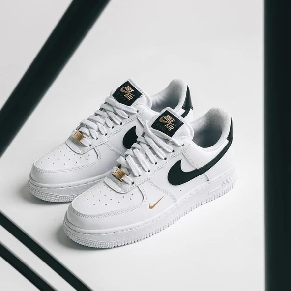 Nike Airforce1 Essential Black Gold - Resim 2