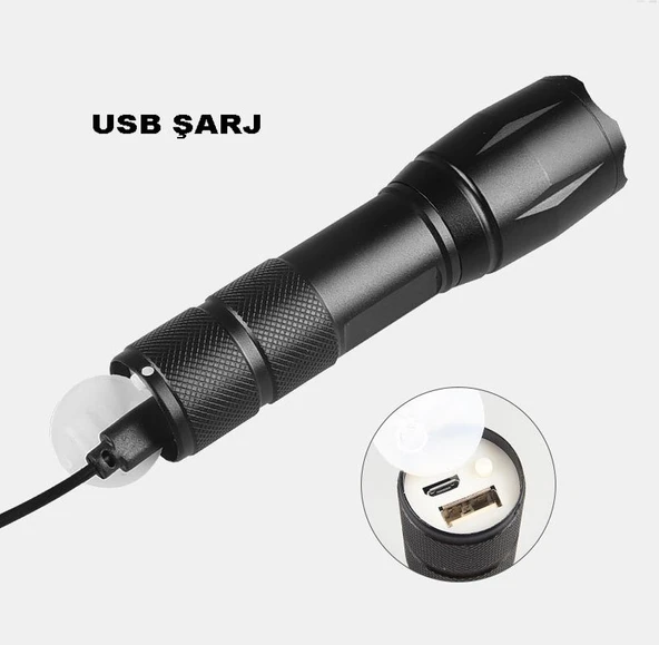 Powerbank Özellikli Uzun Menzilli EL Feneri Wt-039 - 4