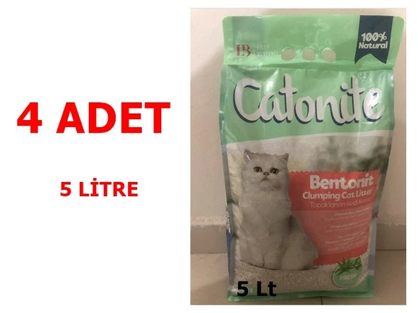 4 Adet Lider Catonite Fresh Kokulu Kedi Kumu 5 litre
