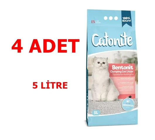 4 Adet Lider Catonite Kokusuz Kedi Kumu 5 litre
