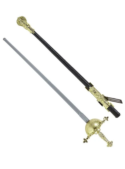 Kostüm Partisi Plastik Zararsız Zorro Kılıcı Şövalye Kılıcı 62 cm - Resim 4