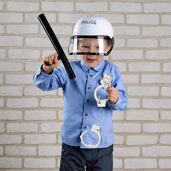 Anahtarlı Oyuncak Metal Kelepçe Polis Kelepçesi - Resim 4