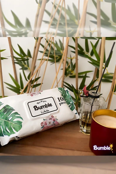 BUMBLE LA BELLA ISLAK MENDİL 100 YAPRAK 4'LÜ PAKET - Resim 3