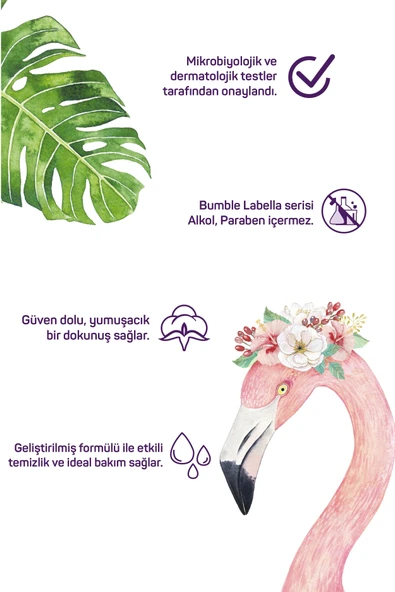 BUMBLE LA BELLA ISLAK MENDİL 100 YAPRAK 4'LÜ PAKET - Resim 2