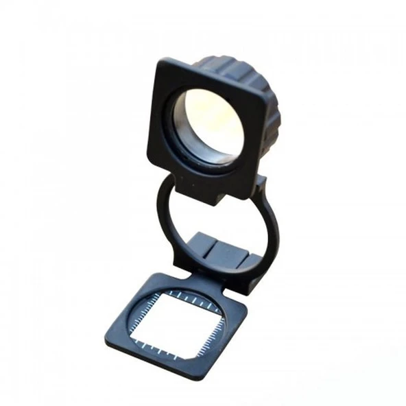 Tekstilciler Için  Kumaş Kontrolü Büyüteç Katlanan Metal 15X Büyütme - 3