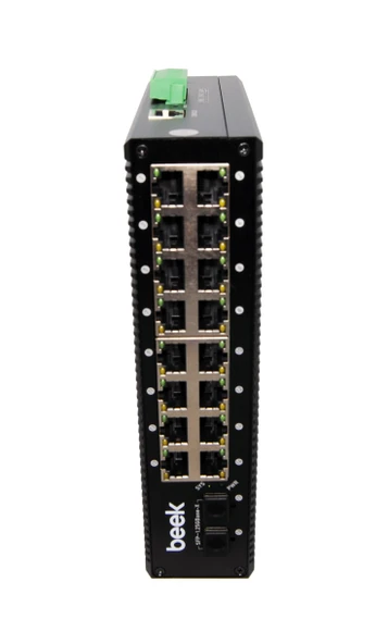 Beek Yönetilebilir L2+ Endüstriyel PoE Switch 16 x 10/100/1000T IEEE802.3af/at PoE+ port (Port başına 30.8 watt) (PoE Güç Bütçesi maks. 240 Watt)