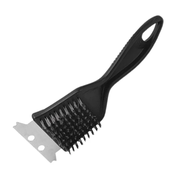 Mangal BBQ Temizlik Fırçası Ergonomik Paslanmaz Çelik Kıllar Mangal Fırçası - 3