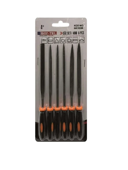 6 LI EĞE SETİ 5X180X6 BAY-TEC MK1036