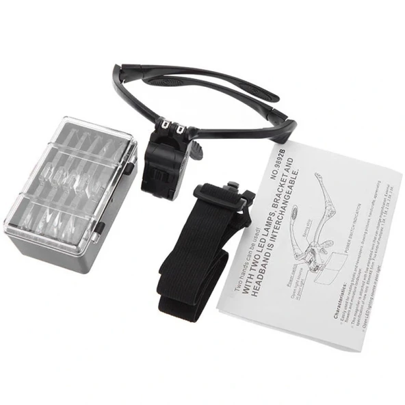 Işıklı Gözlük Büyüteç - 5 Farklı Lens 9892B - 2