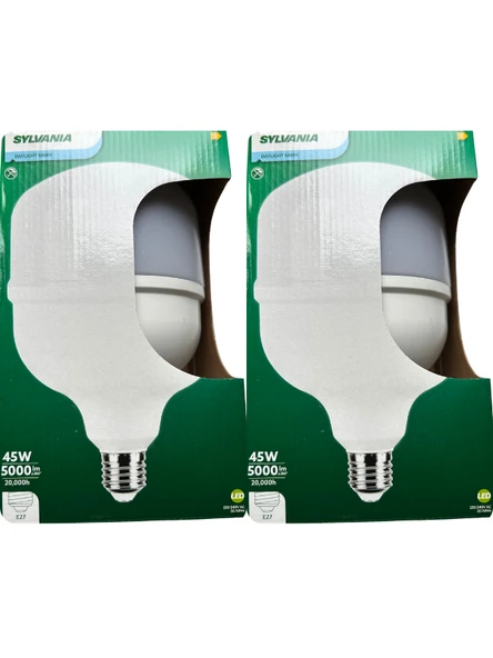 (2 Adet) Sylvania 45W 6500K (Beyaz Işık) E27 Duylu (Kalın Duy) Torch Led Ampul