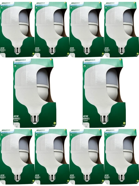 (10 Adet) Sylvania 45W 6500K (Beyaz Işık) E27 Duylu (Kalın Duy) Torch Led Ampul