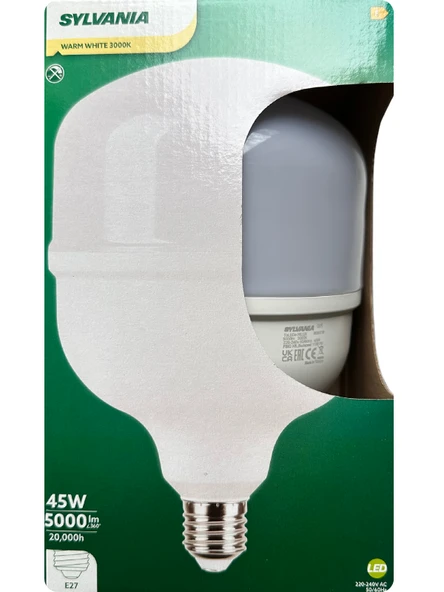 (4 Adet) Sylvania 45W 3000K (Sarı Işık) E27 Duylu (Kalın Duy) Torch Led Ampul  - Resim 2