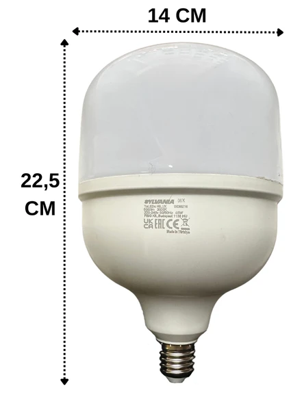 (4 Adet) Sylvania 45W 3000K (Sarı Işık) E27 Duylu (Kalın Duy) Torch Led Ampul  - Resim 3