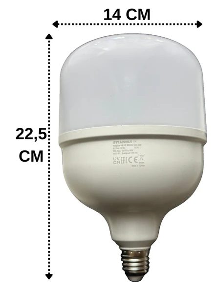 (8 Adet) Sylvania 45W 6500K (Beyaz Işık) E27 Duylu (Kalın Duy) Torch Led Ampul - Resim 3