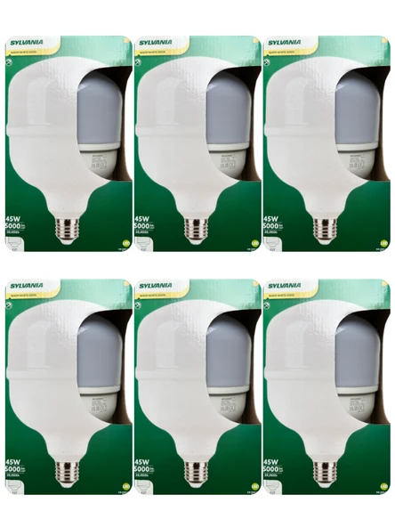 (6 Adet) Sylvania 45W 3000K (Sarı Işık) E27 Duylu (Kalın Duy) Torch Led Ampul 