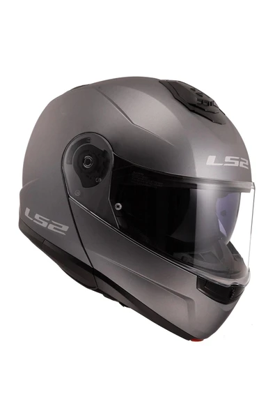 Strobe 2 Çene Açılır Mat Tıtanıum Kask - Resim 4