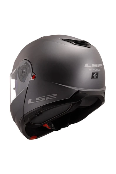 Strobe 2 Çene Açılır Mat Tıtanıum Kask - Resim 6