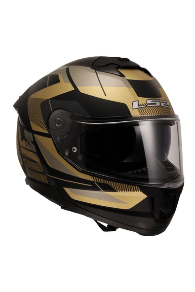 STREAM 2 ROAD MAT SİYAH-GOLD-GRİ KASK - 5