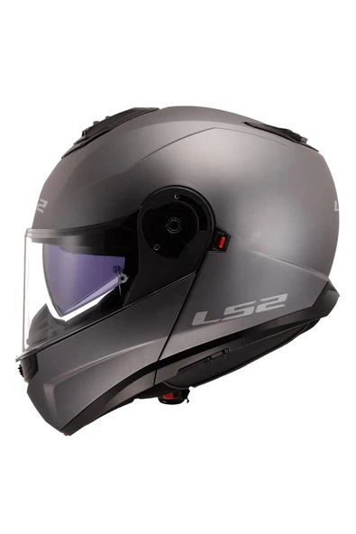 Strobe 2 Çene Açılır Mat Tıtanıum Kask - 3