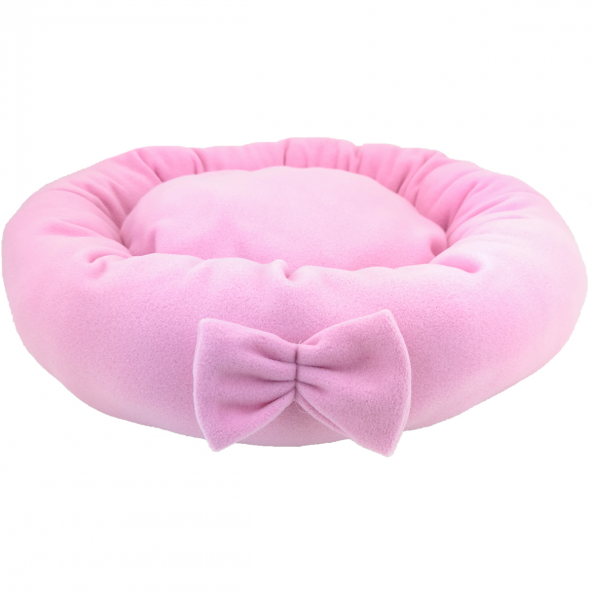 Polar Simit Kedi & Küçük Irk Köpek Yatağı -Pembe