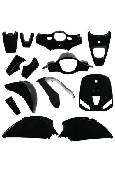 KAPORTA SET [ BOYALI AKSAM ] [SİYAH] WING 50  #65761