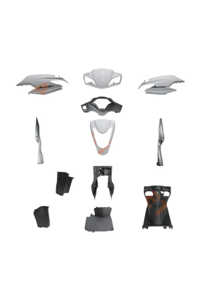 KAPORTA SET [BEYAZ] [YENİ MODEL] HONDA ACTIVA S #65525 ürün görseli 1