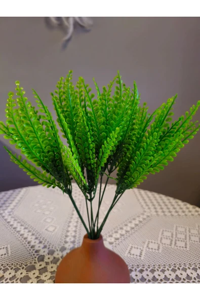 YASİMAYapayBitkiKabarıkSusamBitkisi Demeti 5 Dal Garnitür Aranjman Dikey Bahçe Saksı Yeşillik 40 Cm - Resim 5