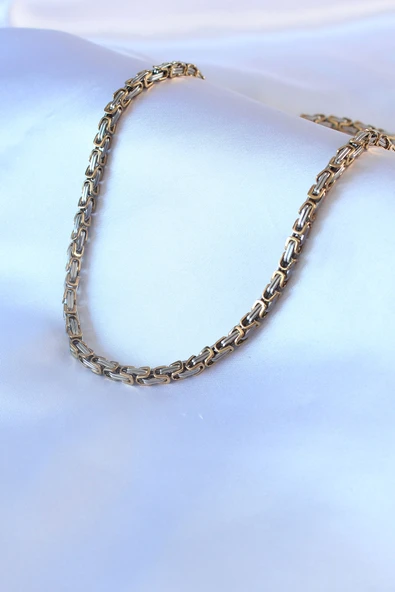 316L Çelik Mix Renk Kral Zincir Model Erkek Kolye - TJ-ERK1321 - 2