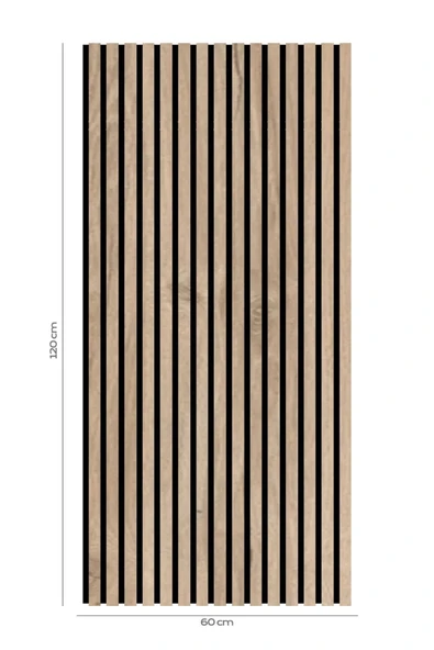 petels 60x120 Cm Açık Meşe Dekoratif Akustik Ahşap Duvar Paneli
