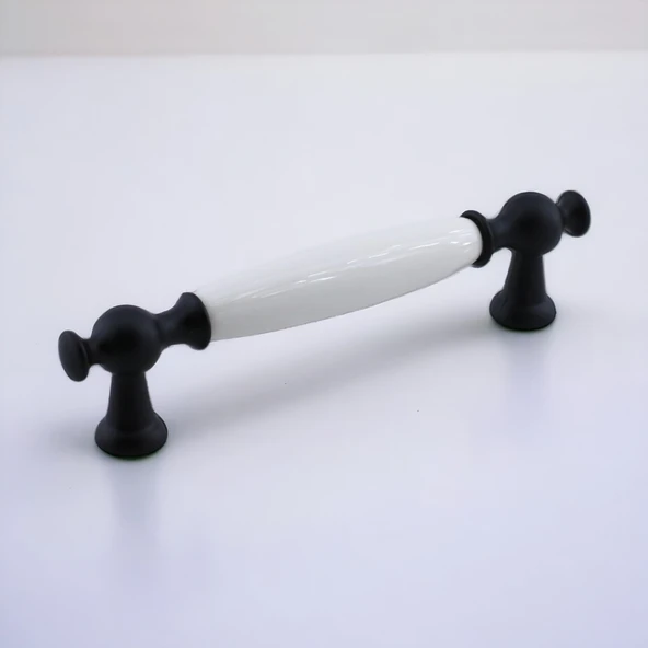 Arnas Porselen Kulp 128 mm Mobilya Çekmece Mutfak Dolabı Dolap Kapak Kulpları Kulb Kulpu Siyah - Resim 2