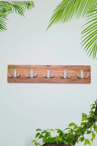 Green Life Design Atlantik - Krom Portmanto Duvar Askılığı Modern Elbise Askılığı 5'li Metal Askılıklı - 2