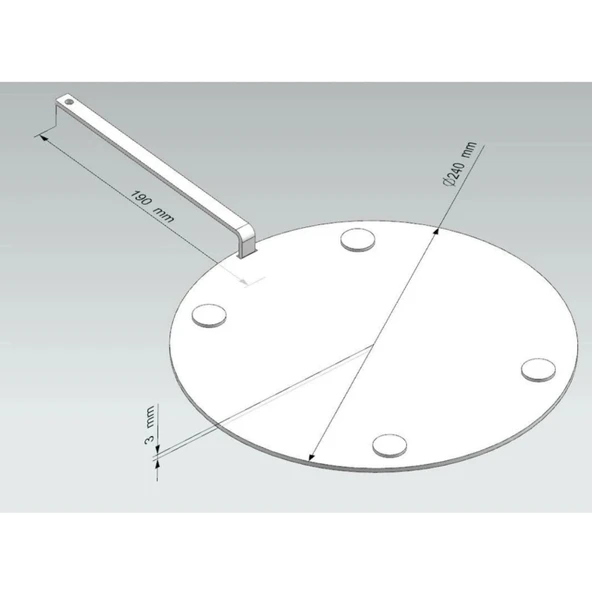 İndüksiyon Ocak Altlığı 24 cm - 9