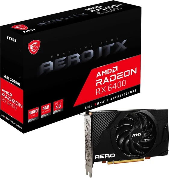 MSI RX 6400 Aero Itx 4G 64 Bit GDDR6 4 GB Ekran Kartı