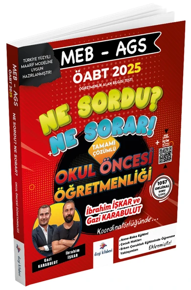 Dizgi Kitap 2025 ÖABT MEB-AGS Okul Öncesi Öğretmenliği Ne Sordu Ne Sorar Soru Bankası Dizgi Kitap