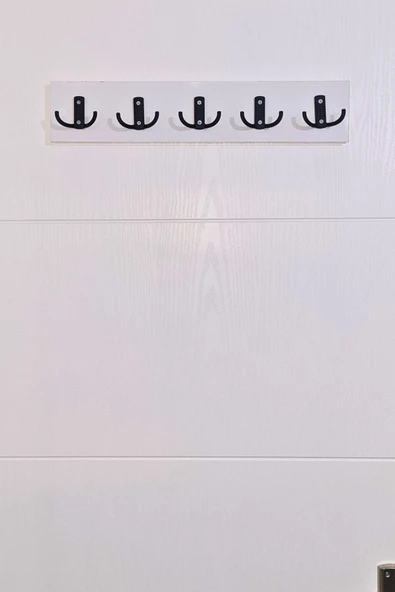 Ramazan Küçük Portmanto Butik Askılık Pratik Antrasit Siyah Metal 10'lu - 4