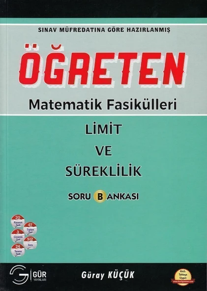 Gür Yayınları Öğreten Matematik Fasikülleri Limit ve Süreklilik Soru Bankası