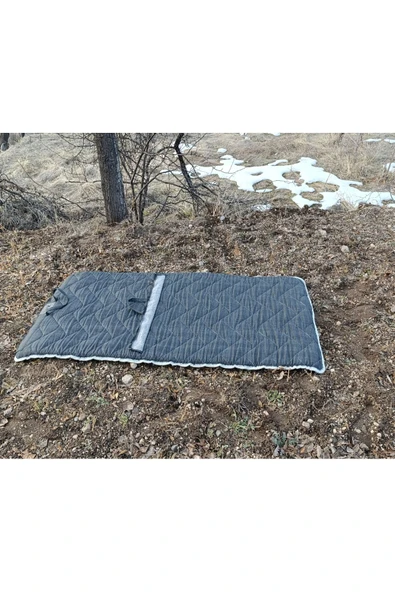 Koyu Antrasit Gri Taşınabilir Katlanır Yatak Karavan Kamp Yatağı Anne Yanı Yer Yatağı - 4