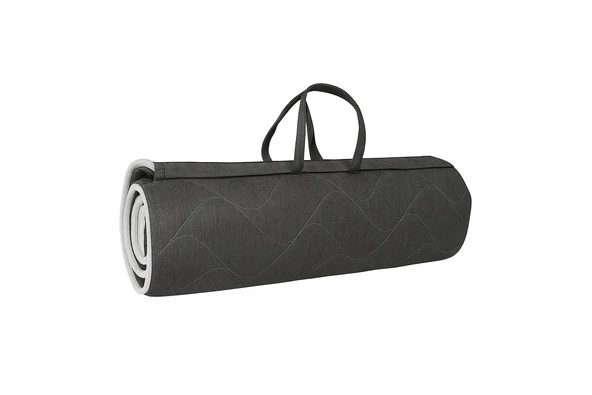 Koyu Antrasit Gri Taşınabilir Katlanır Yatak Karavan Kamp Yatağı Anne Yanı Yer Yatağı - 6