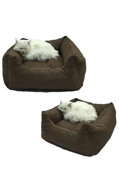 Chocolate Büyük Pet Kedi & Köpek Yatağı Ayrı Kullanılabilir Minderli - 6