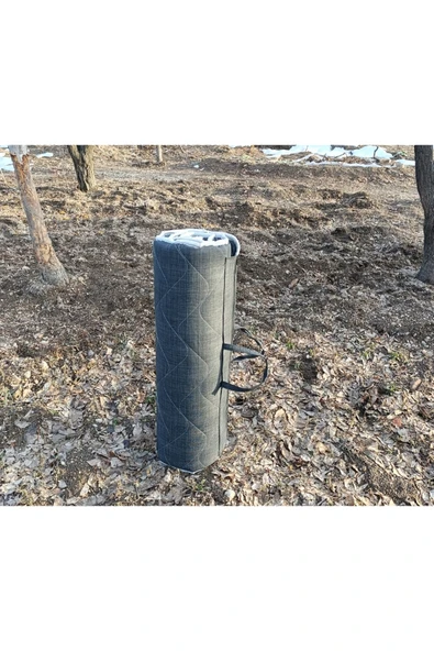 Koyu Antrasit Gri Taşınabilir Katlanır Yatak Karavan Kamp Yatağı Anne Yanı Yer Yatağı