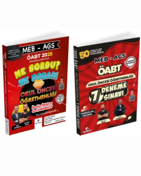 Dizgi 2025 MEB AGS ÖABT Okul Öncesi Ne Sordu Ne Sorar ve 7 li Deneme 2 Li Set Dizgi Kitap - 3