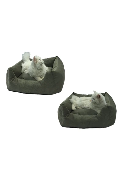 Monspera Büyük Pet Kedi & Köpek Yatağı Ayrı Kullanılabilir Minderli 60x60x60x60 - 7