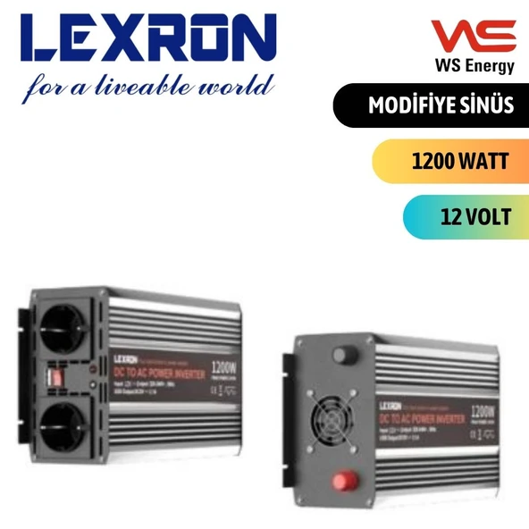 1200 Watt modifiye sinüs inverter 12V Lexron