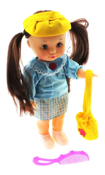 Mavi Saten Elbiseli Et Bebek - 2