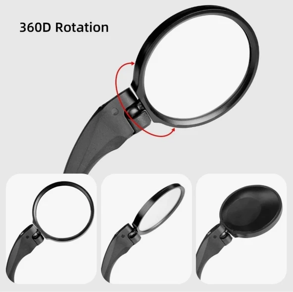 YUVARLAK Geniş Açı Bisiklet -Scooter Gidon Aynası - Dikiz Aynası Bisiklet Aksesuarı Bisiklet Ayna(adet fiyatı) - 7