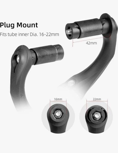 YUVARLAK Geniş Açı Bisiklet -Scooter Gidon Aynası - Dikiz Aynası Bisiklet Aksesuarı Bisiklet Ayna(adet fiyatı) - 5