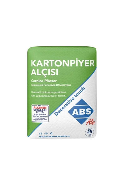 Abs Çabuk Donan Alçı Kartonpiyer Alçısı 25 Kg